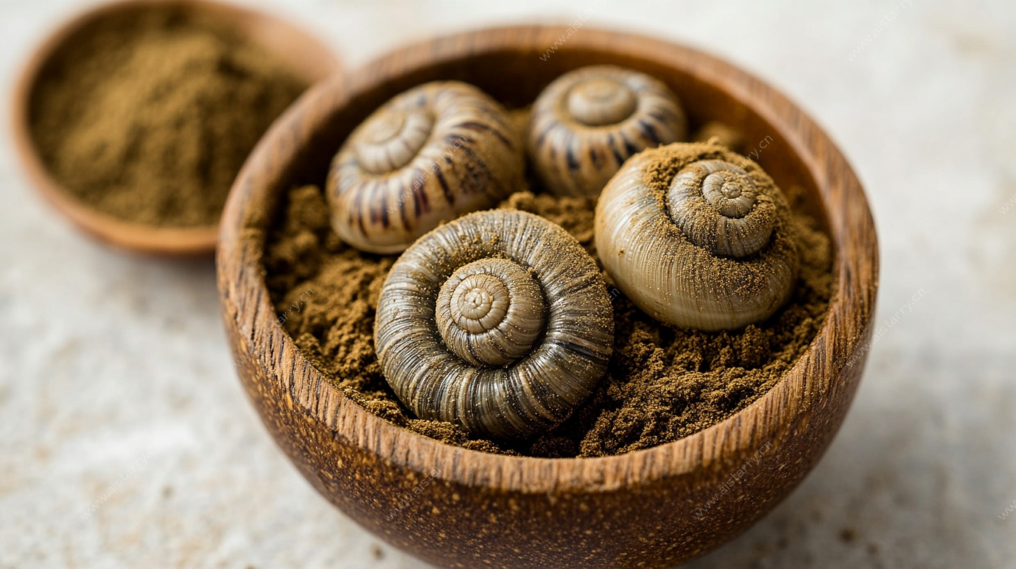 木碗中的蜗牛与土壤