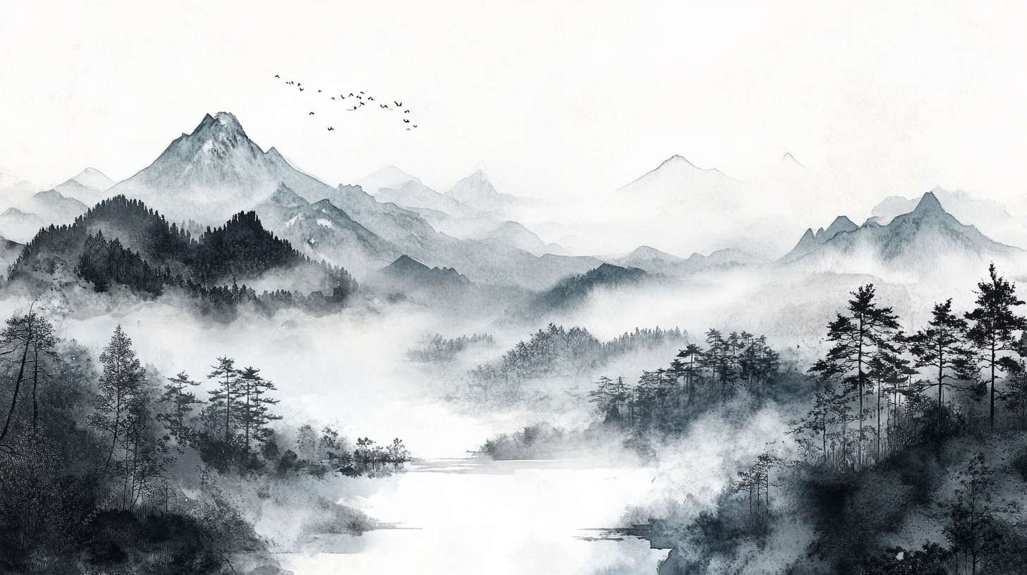 水墨山水意境图