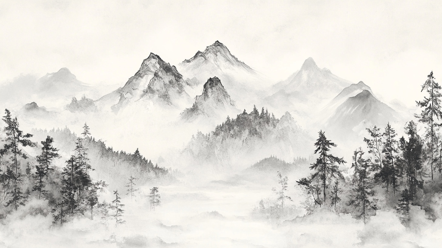 水墨山水意境图