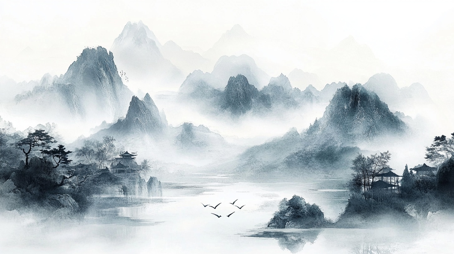 水墨山水意境图