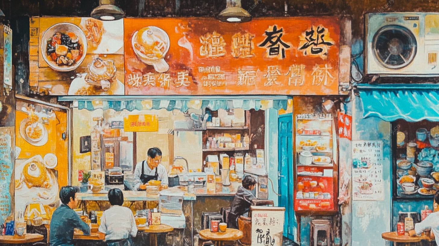 街头港式小吃摊