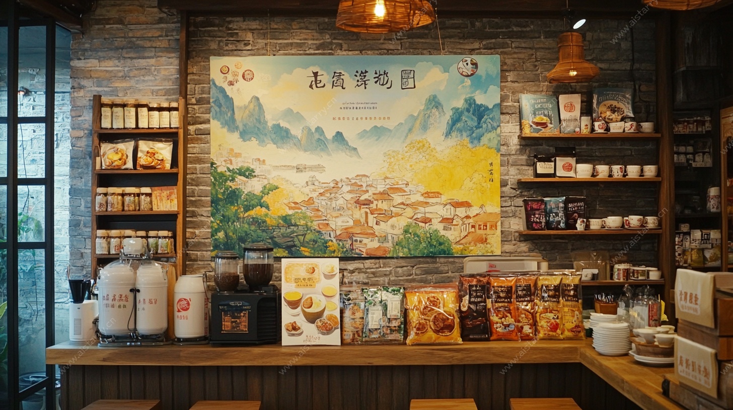 北京烤鸭店柜台陈列风景
