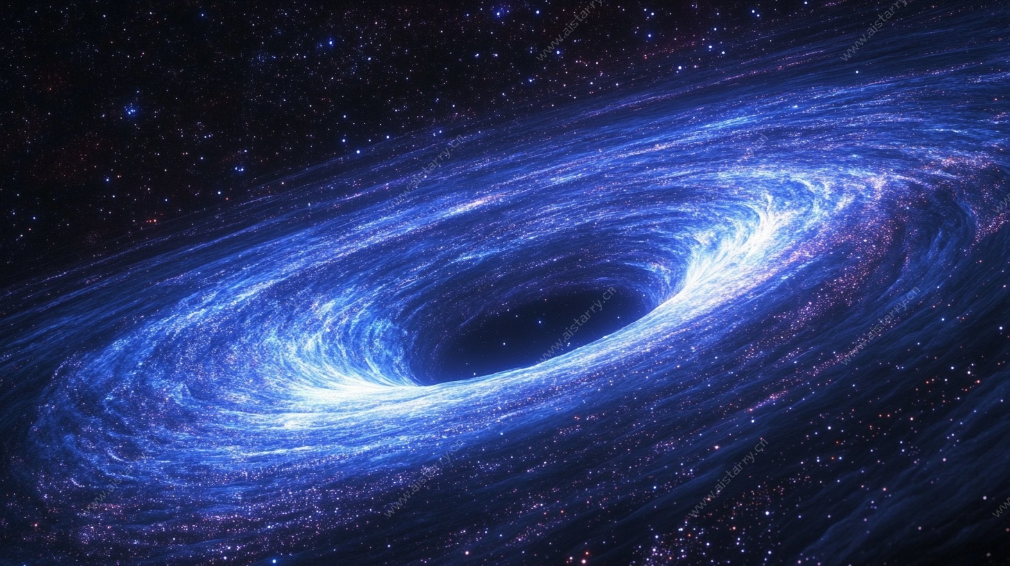 蓝色梦幻星系漩涡景象