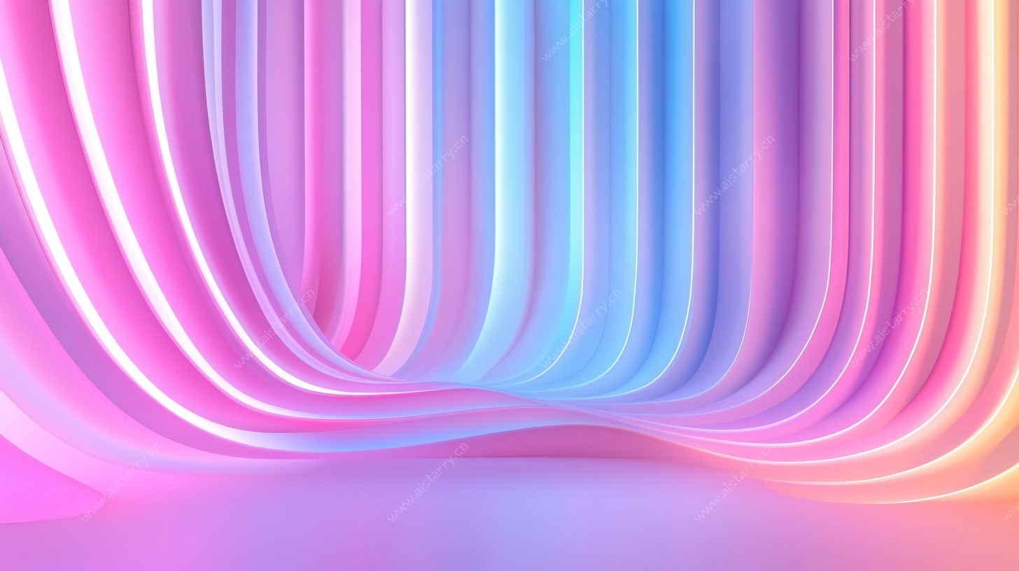 梦幻渐变流体线条背景