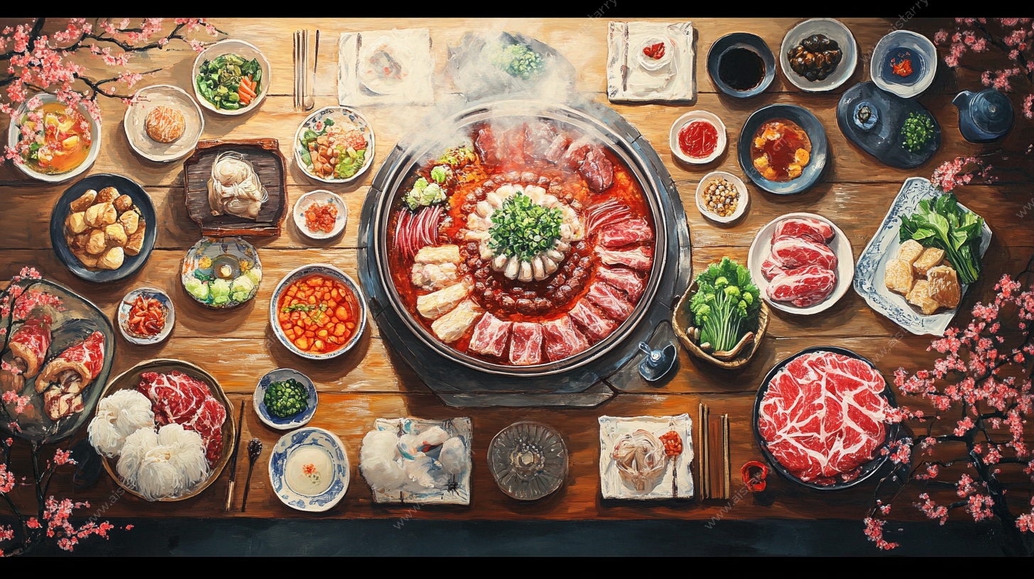 丰盛中式火锅盛宴