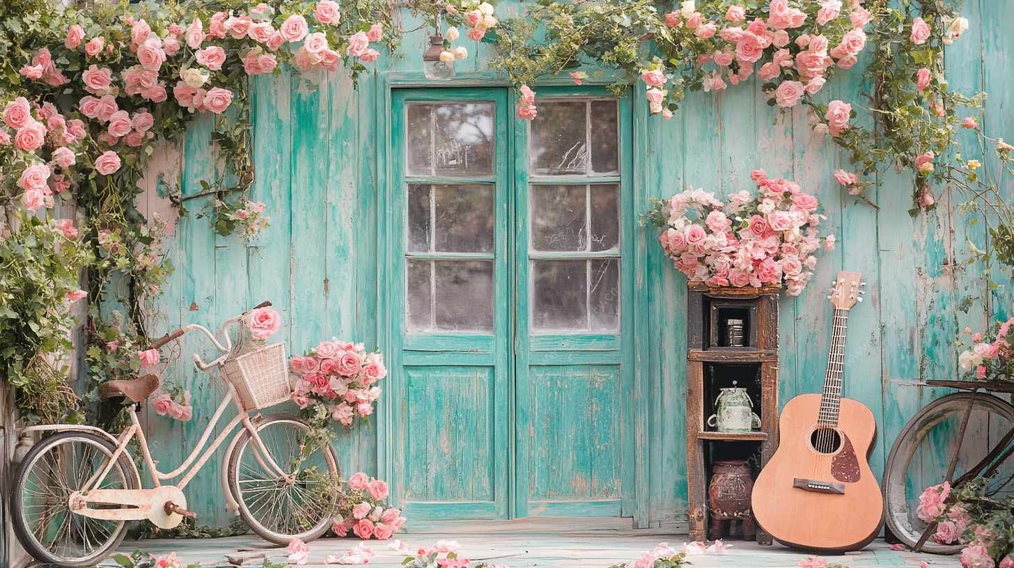 梦幻花墙下的文艺小角落