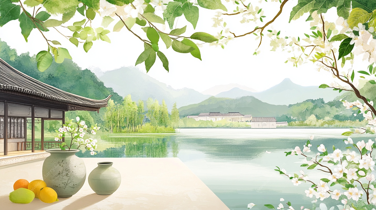 湖畔中式雅景 闲适时光