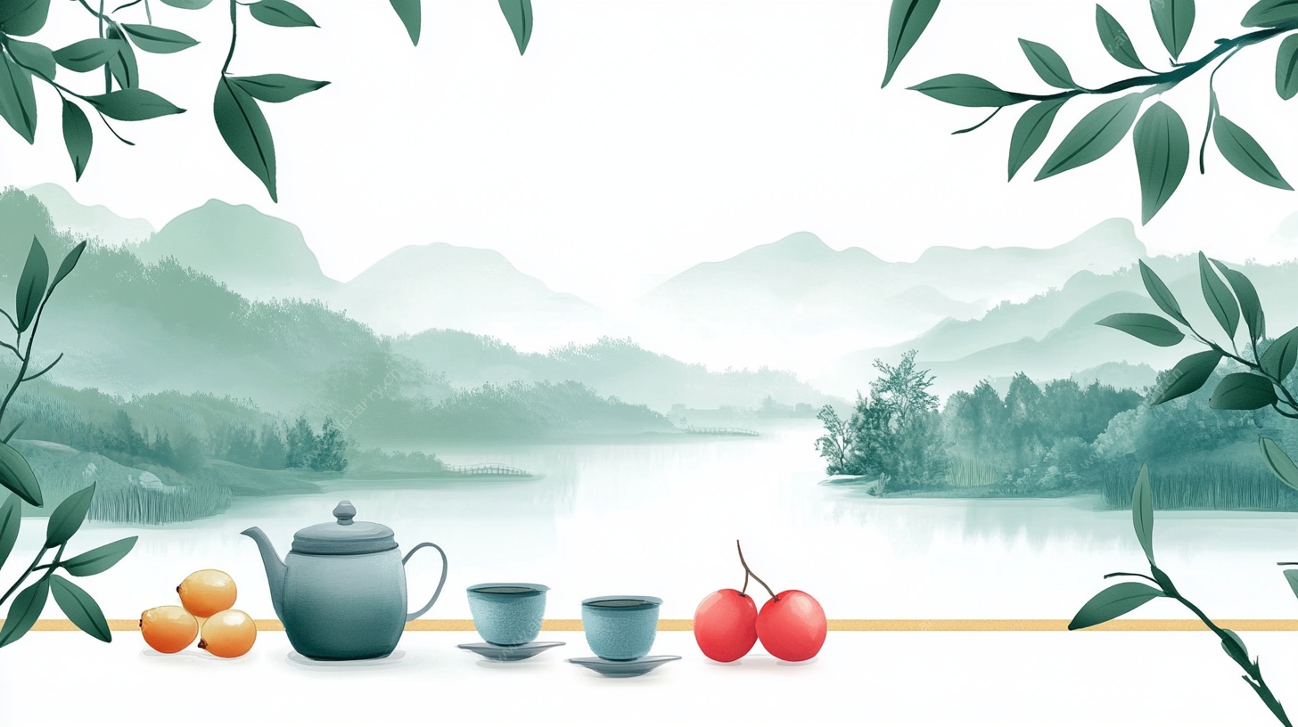 山水间的茶果雅景