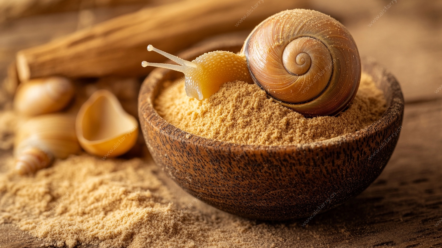 碗中蜗牛与香料特写