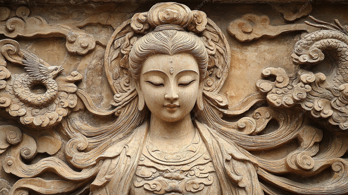 木雕像 细节精美