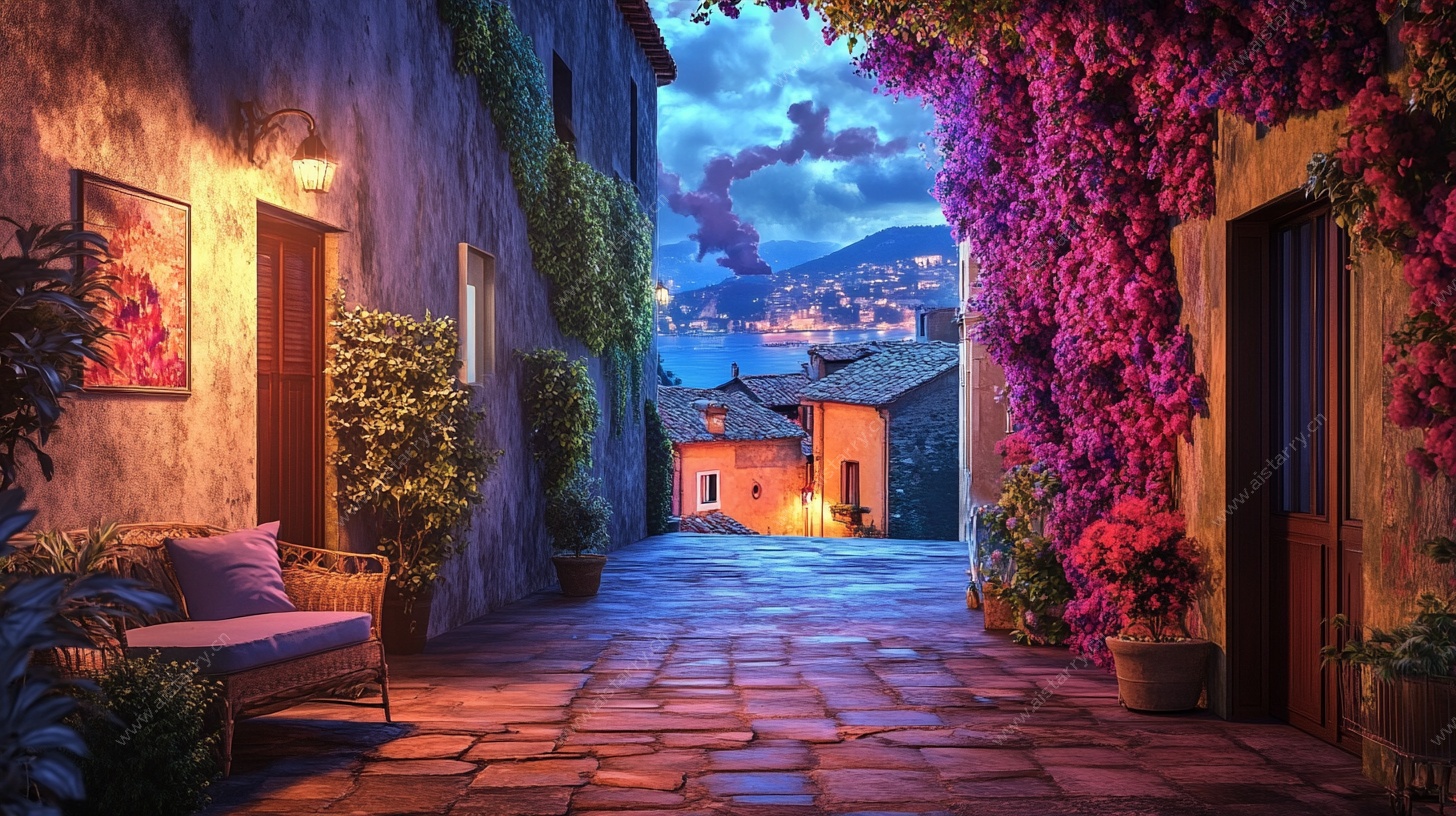梦幻浪漫的地中海风情小巷