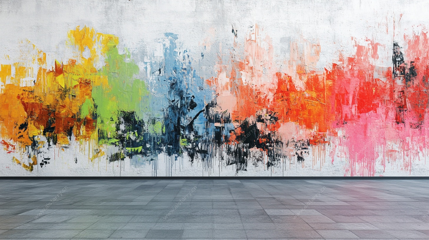 抽象多彩艺术墙面