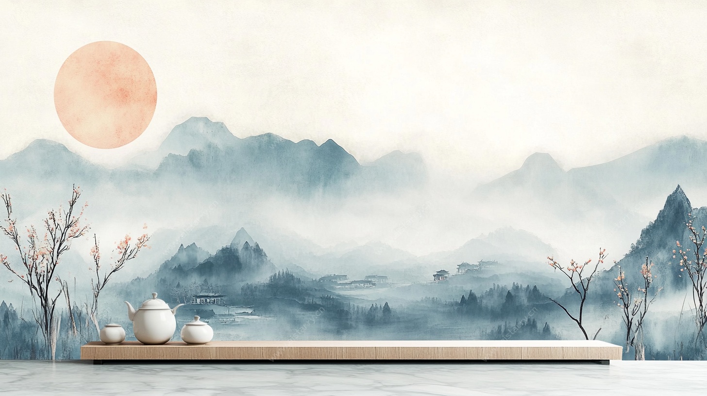 中式山水意境装饰画
