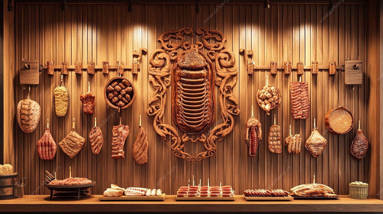 中式肉铺陈列 古朴风