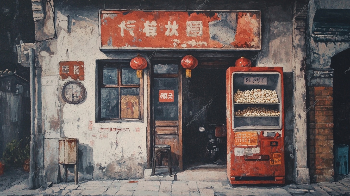 老巷中的复古零食小店