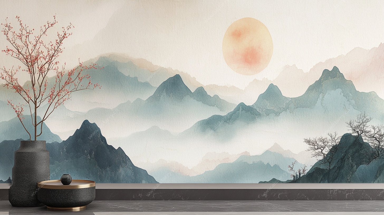 中式山水意境室内装饰图