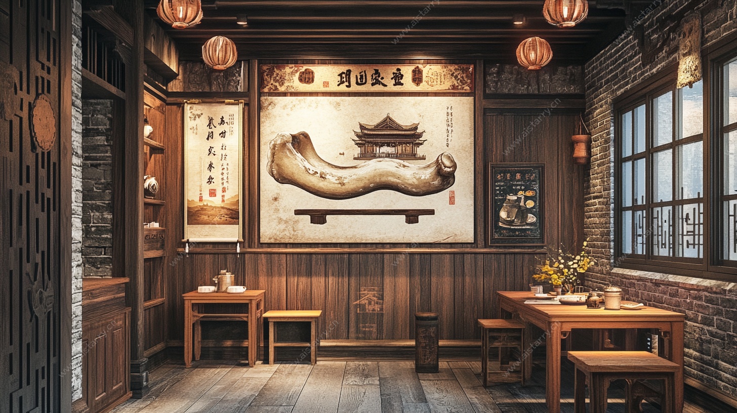 中式传统面馆室内场景