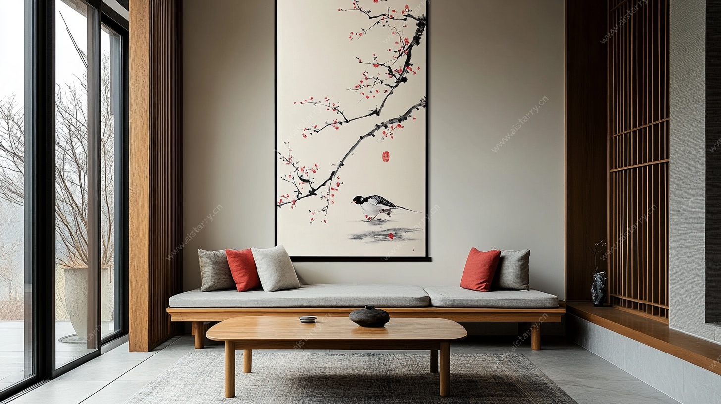 中式禅意客厅室内装饰图