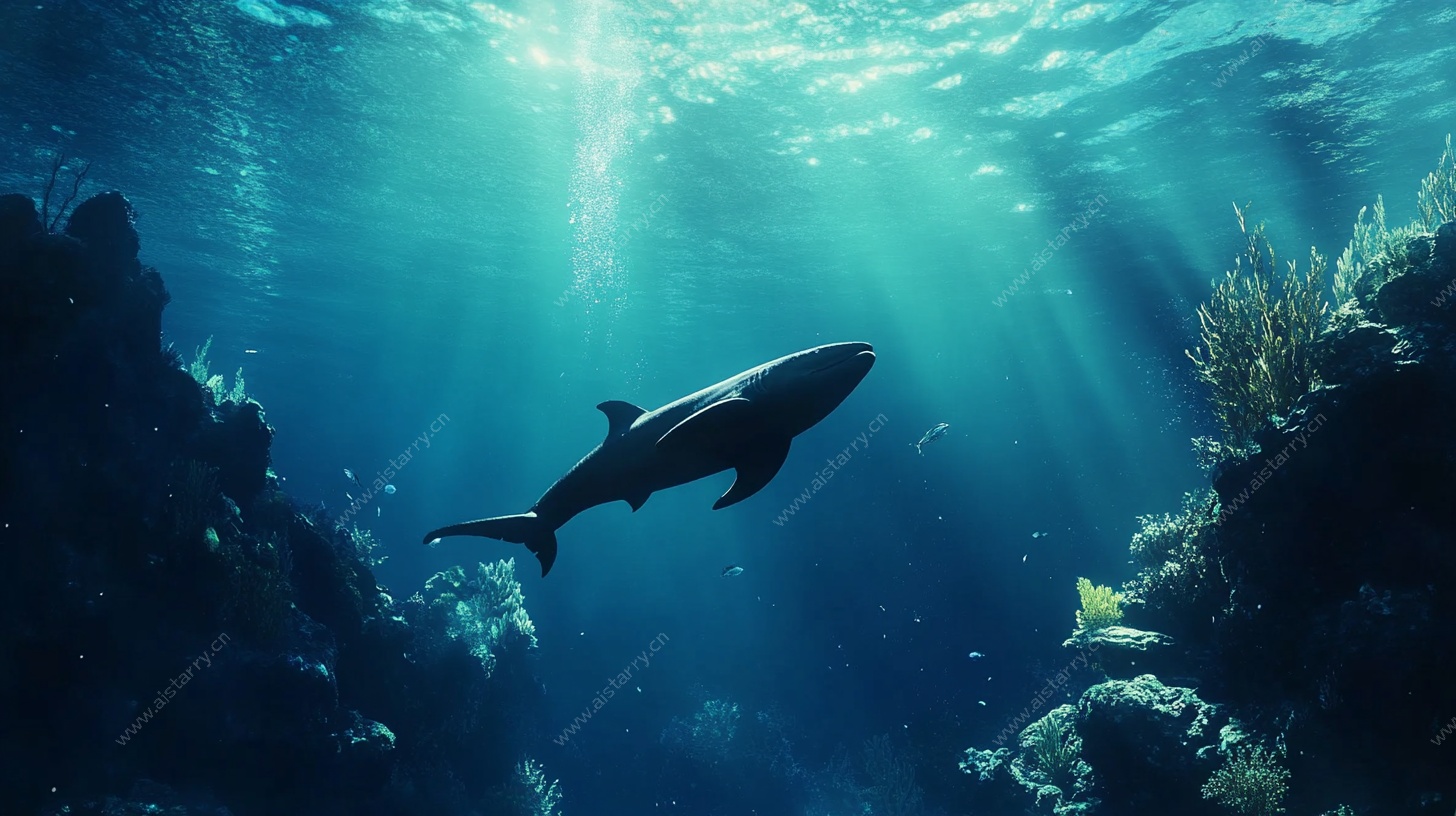 深海中遨游的神秘大鱼