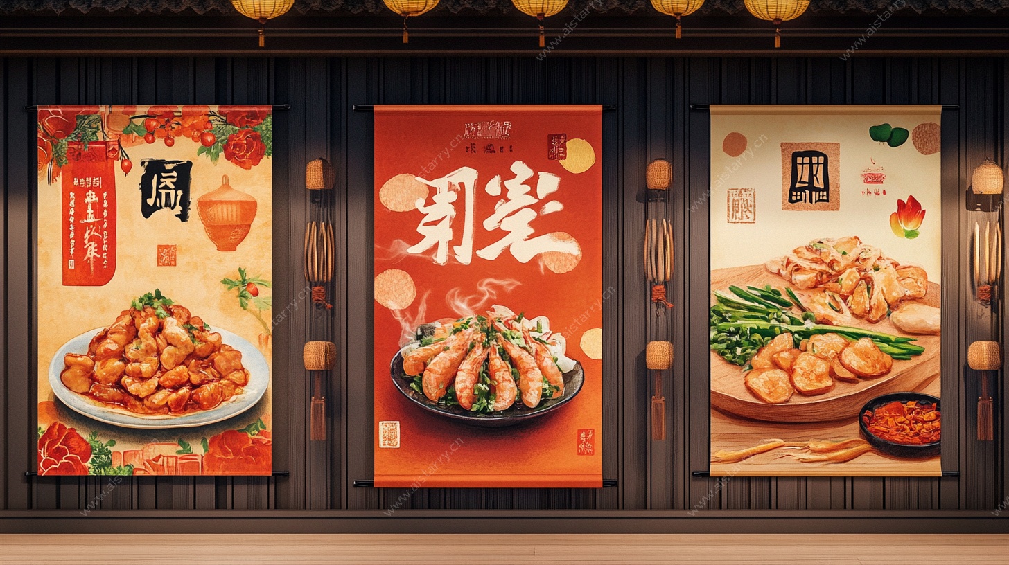 中式美食海报