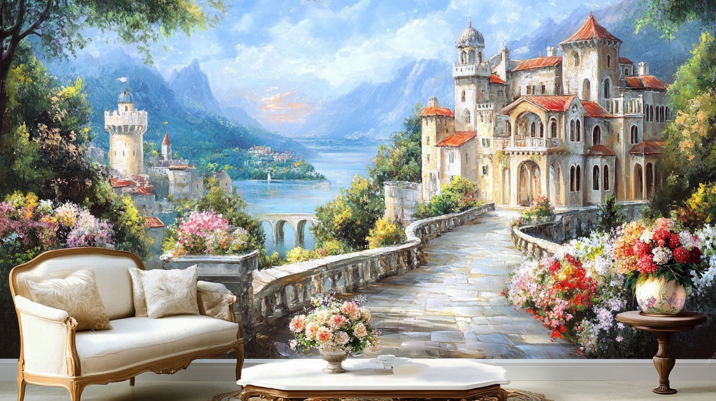 欧式浪漫城堡花园景观