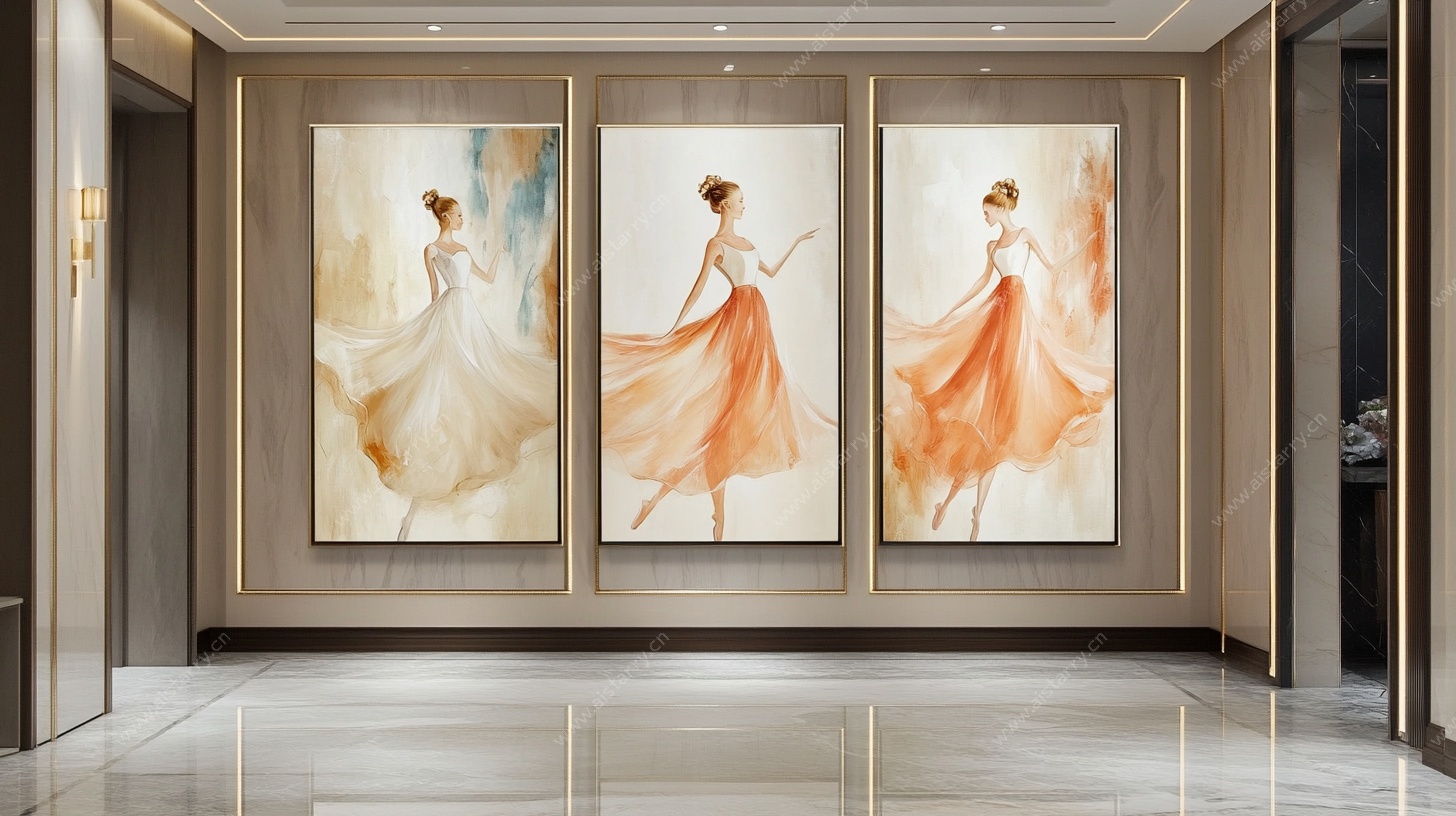 走廊时尚艺术挂画装饰