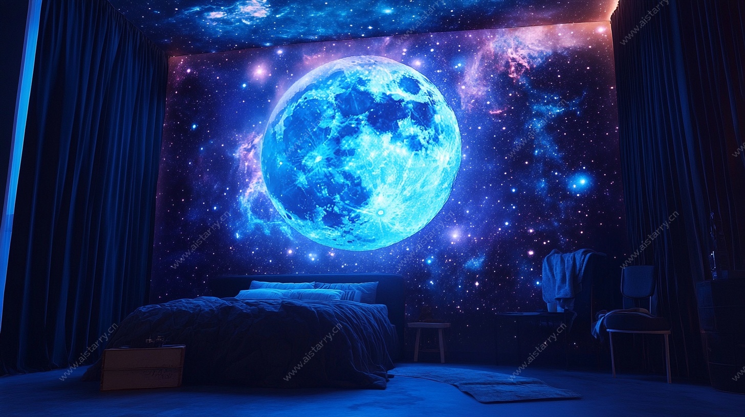 梦幻星空卧室墙饰