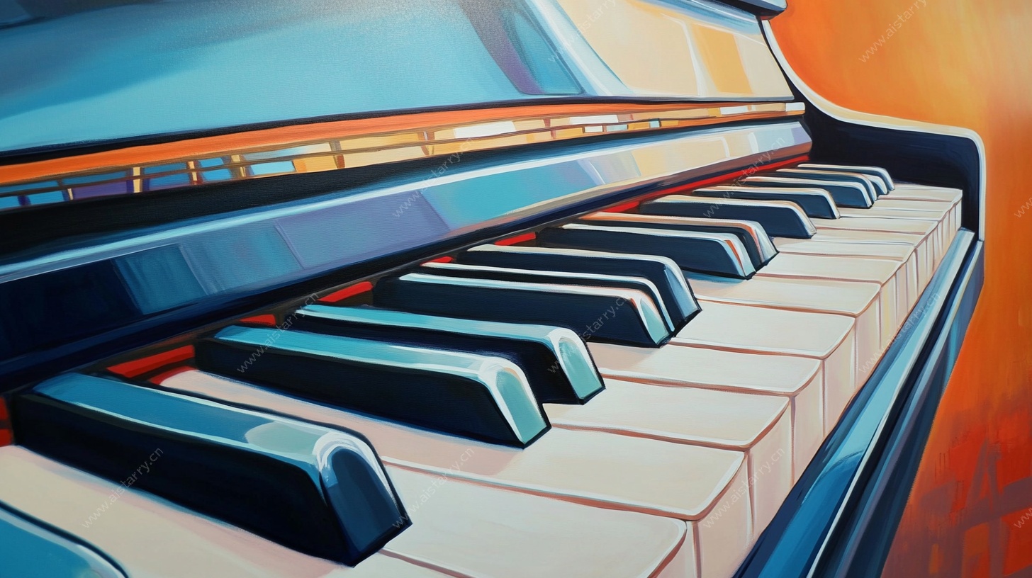 艺术风钢琴特写