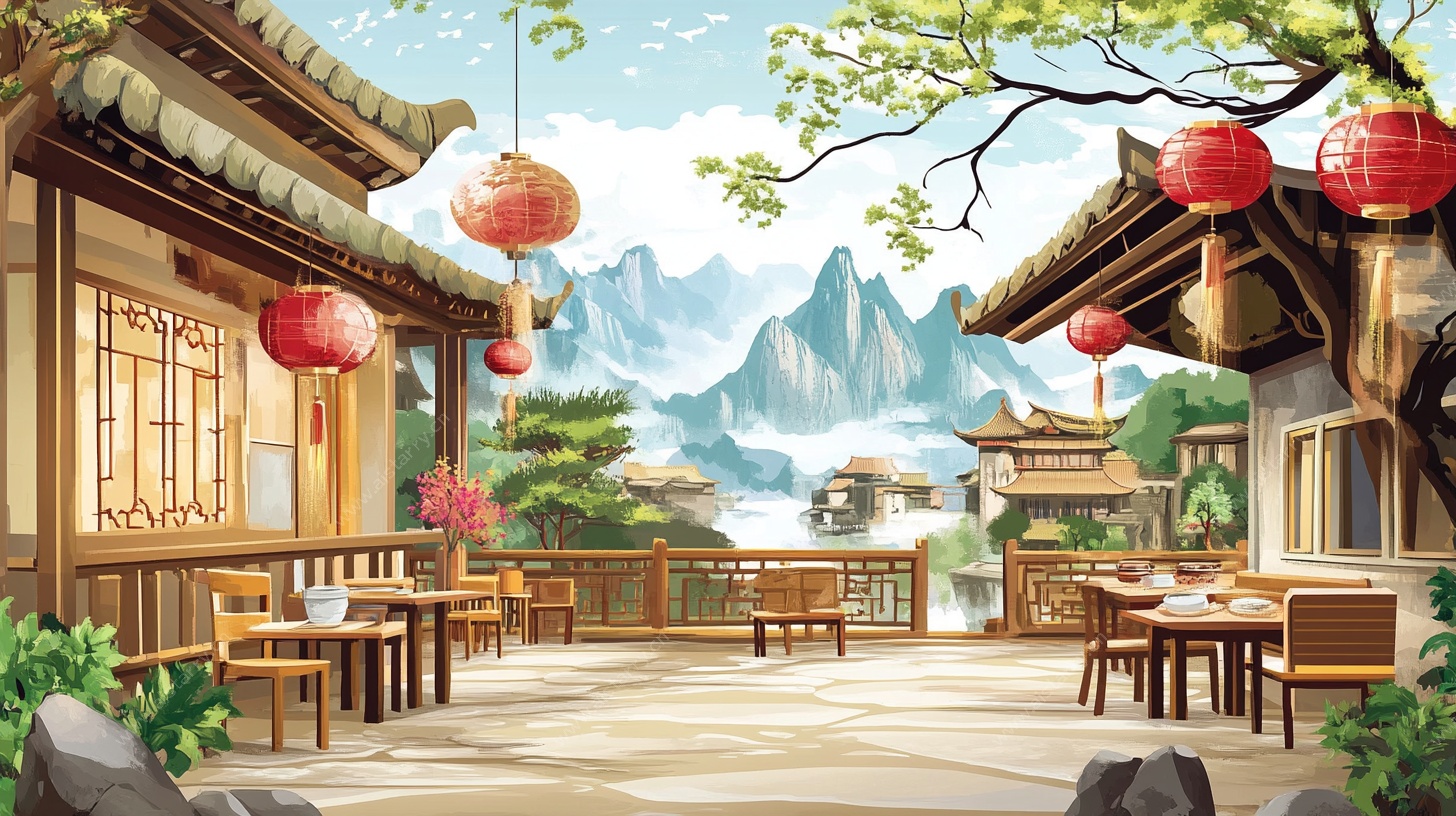 古风庭院中式美景