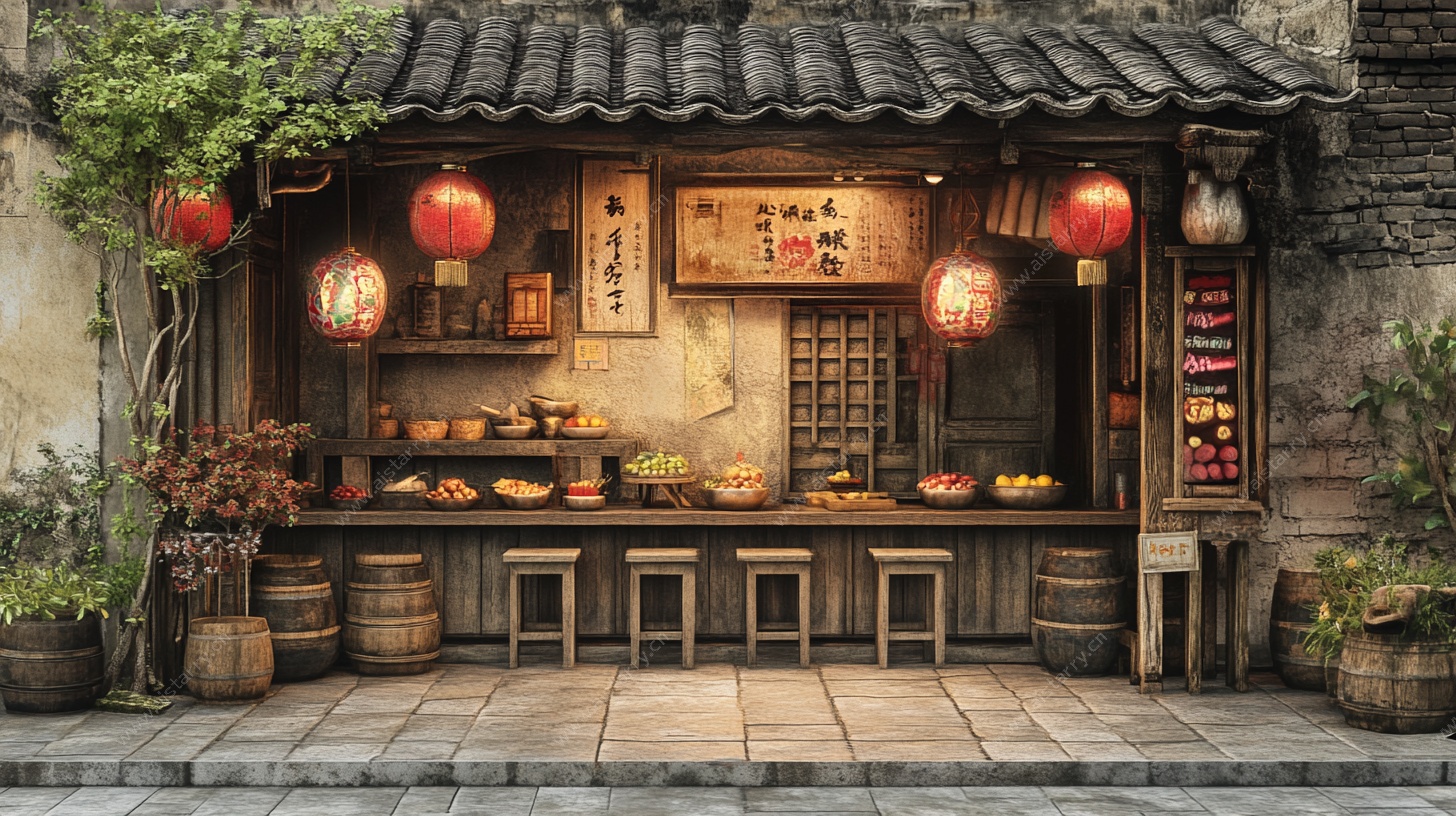 古巷中式小吃摊