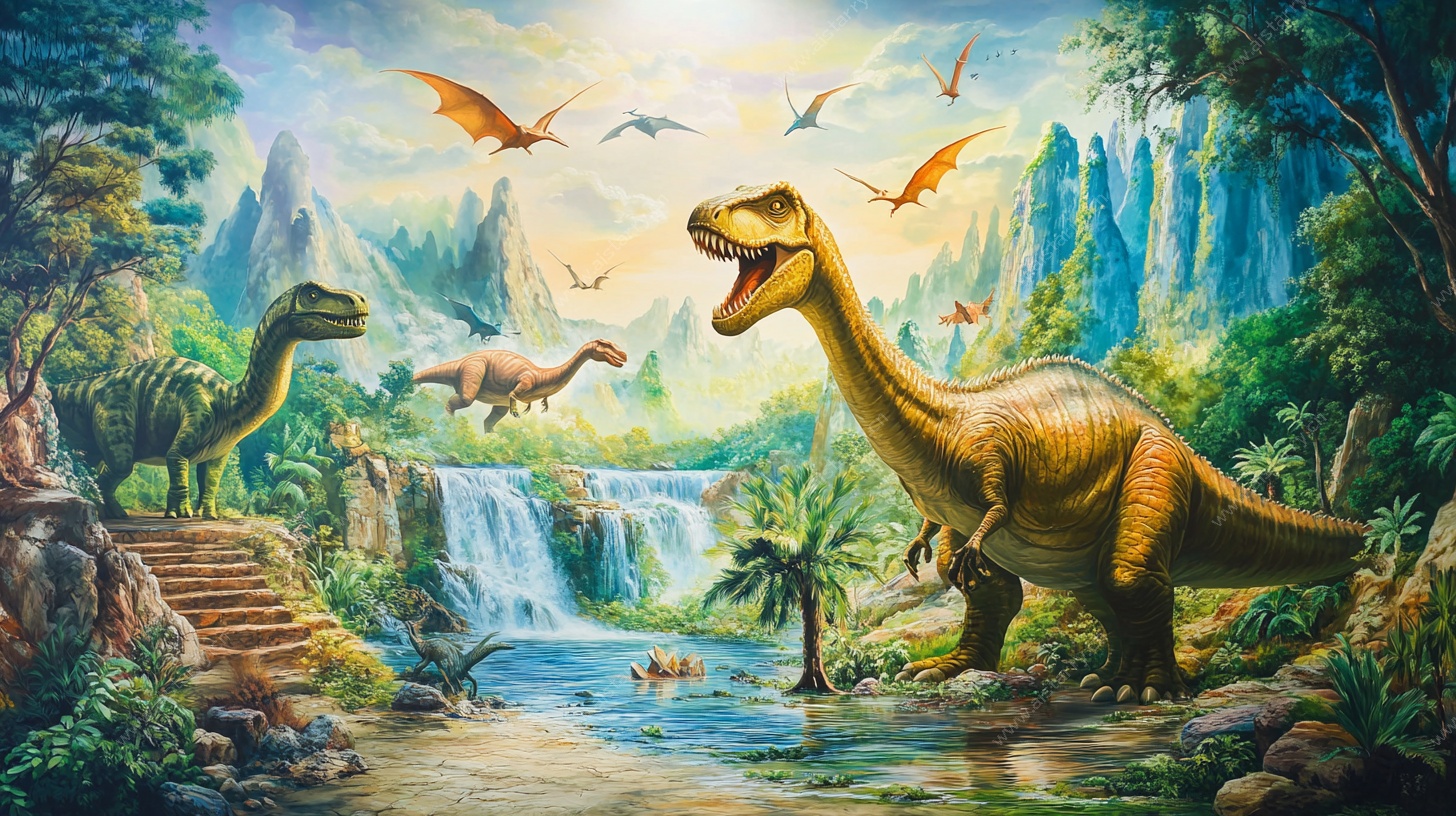 史前恐龙奇幻生态景观