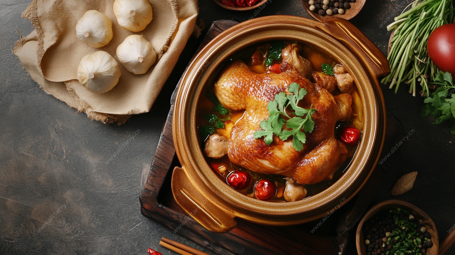 砂锅炖鸡美味诱人
