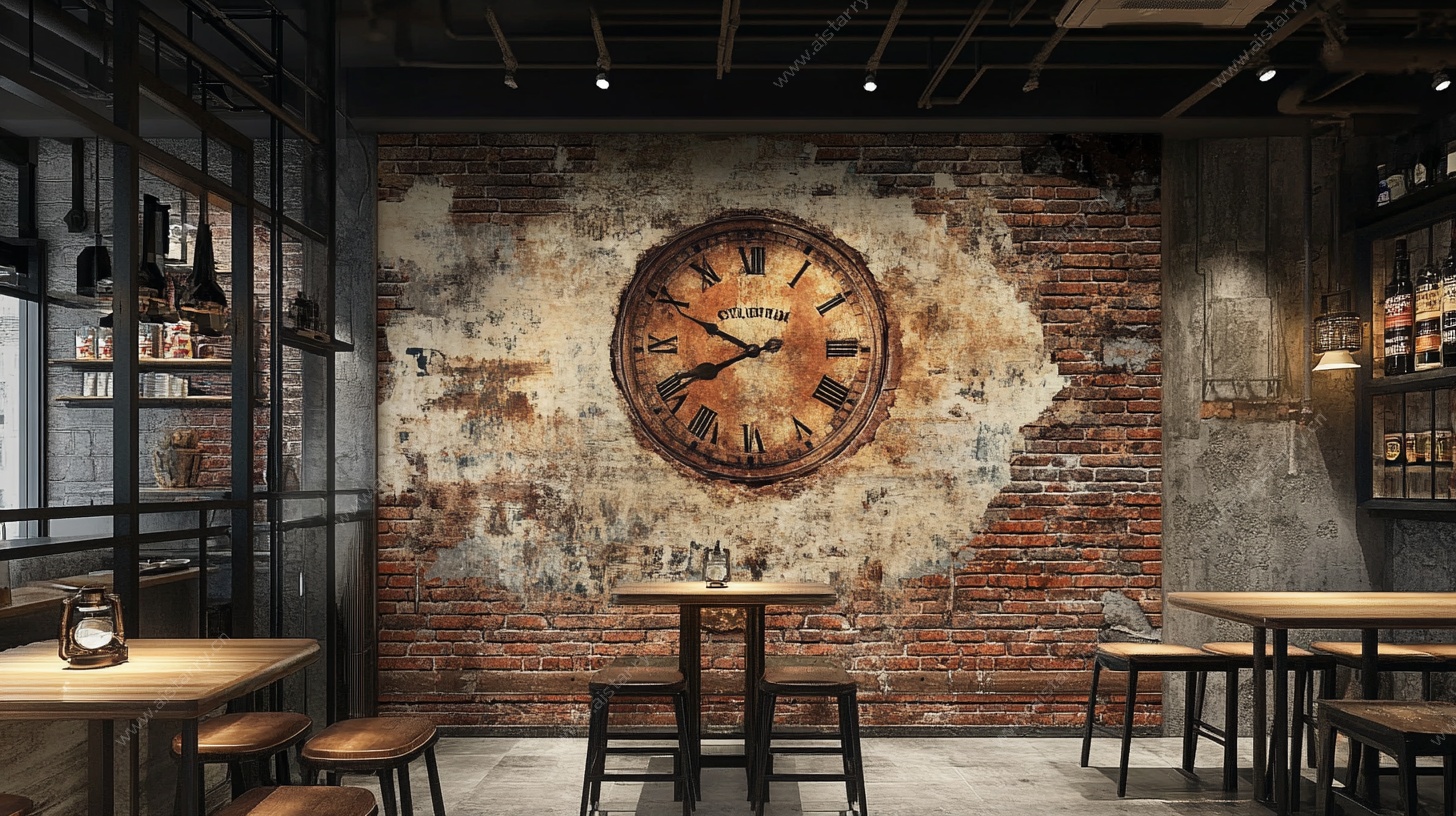 复古工业风餐厅室内场景