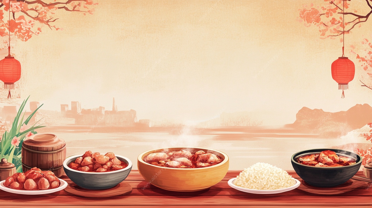 中式传统美食佳肴展示