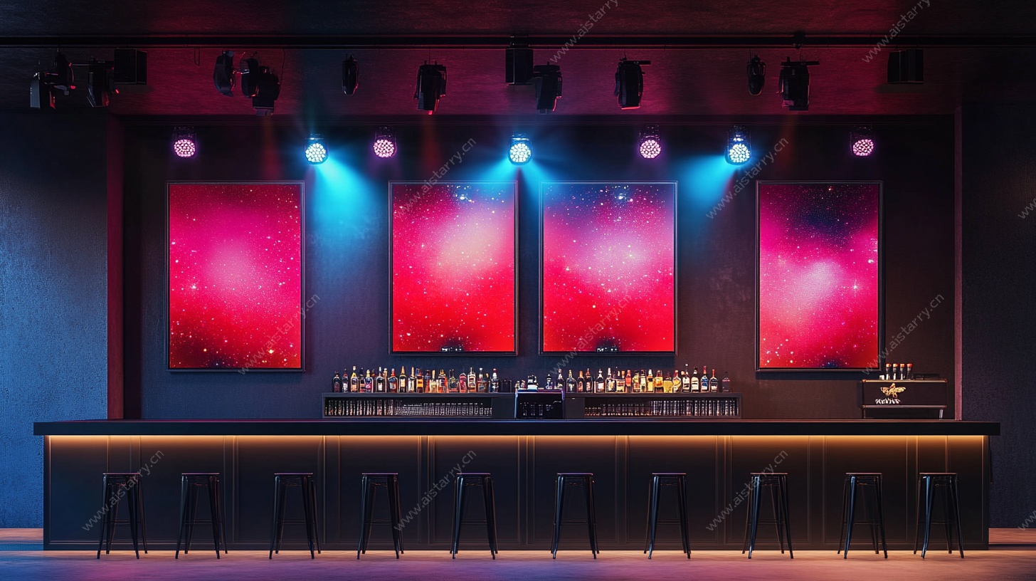 时尚酒吧舞台场景展示