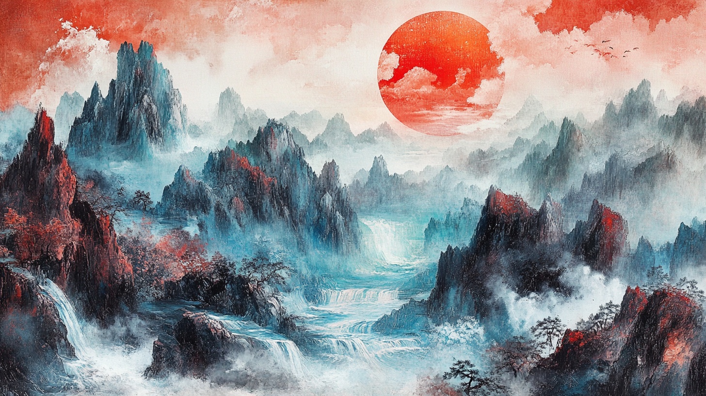 红日映山川 云雾绕奇峰