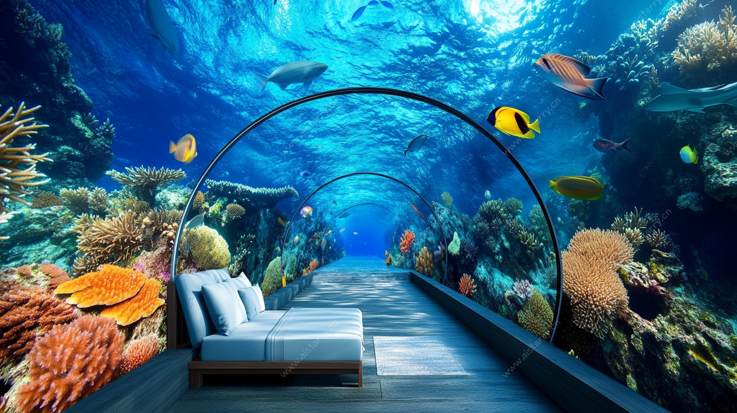 海底梦幻客厅水族馆场景