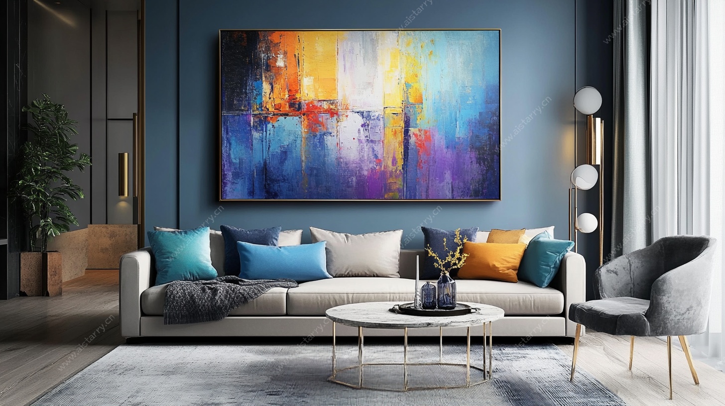 现代风客厅 艺术挂画装饰