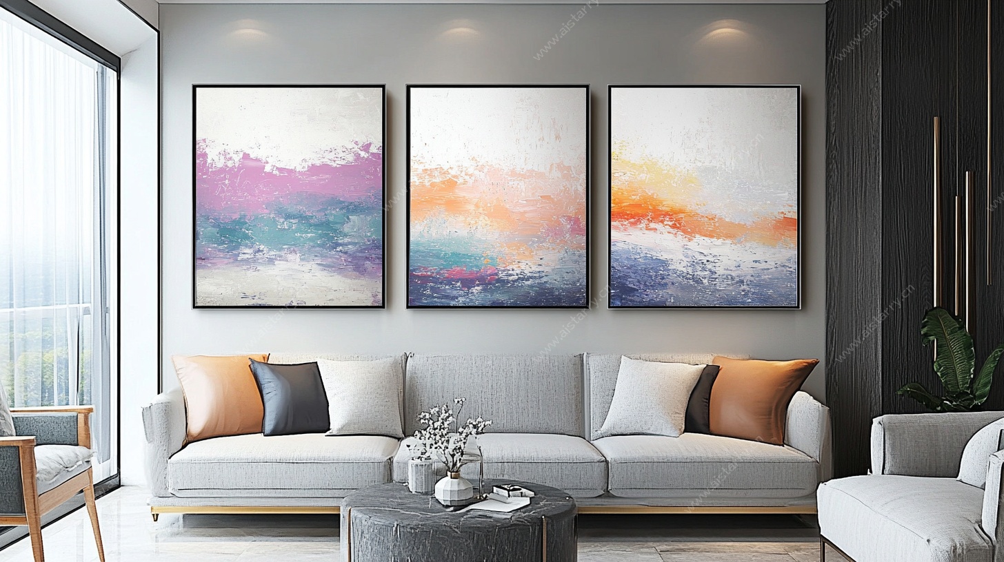 现代客厅艺术挂画装饰