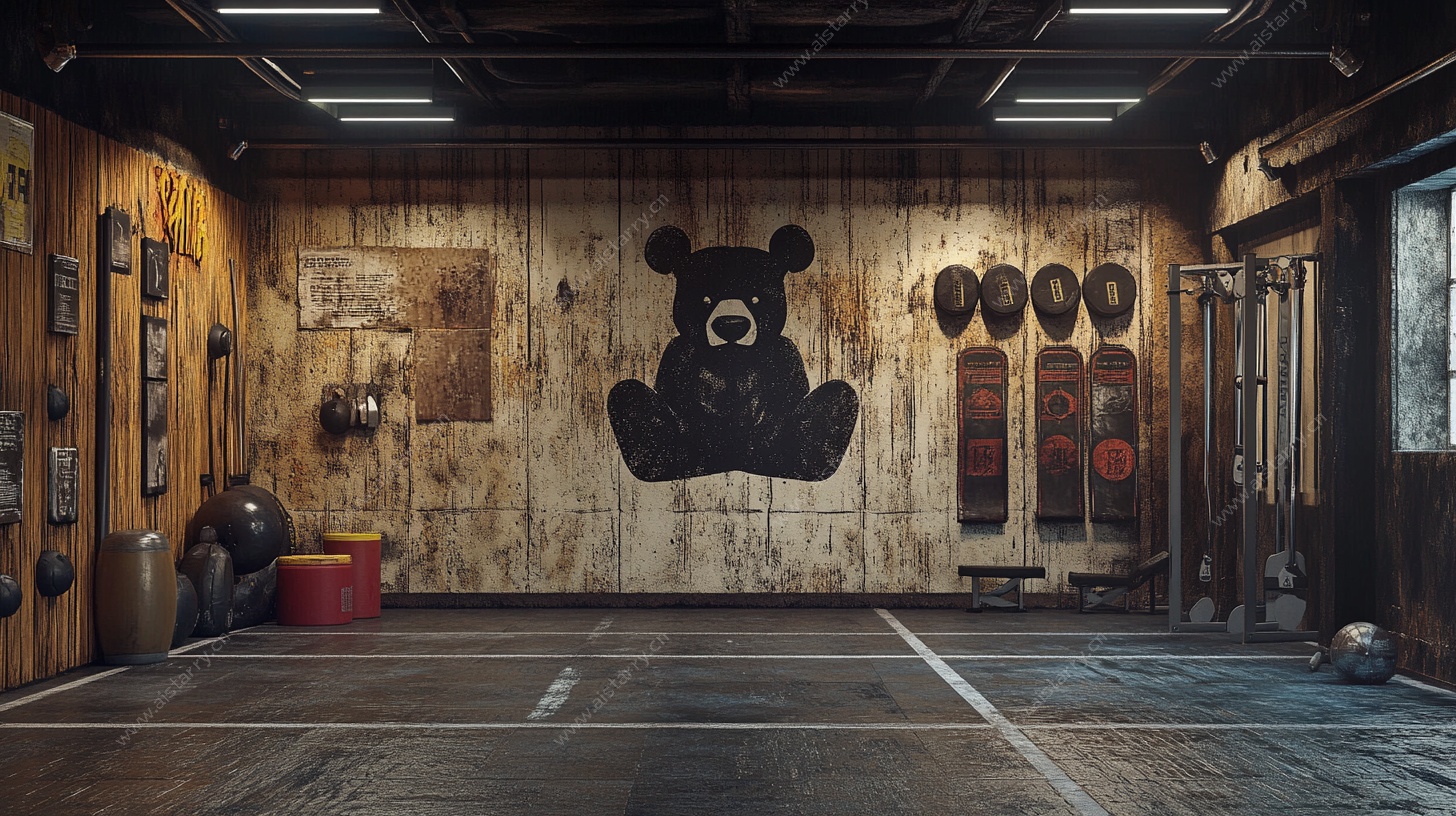 复古风拳击训练室场景