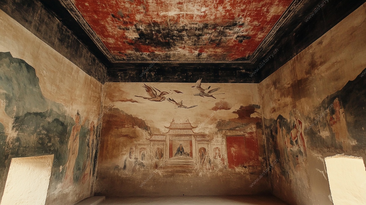 古旧室内壁画艺术空间