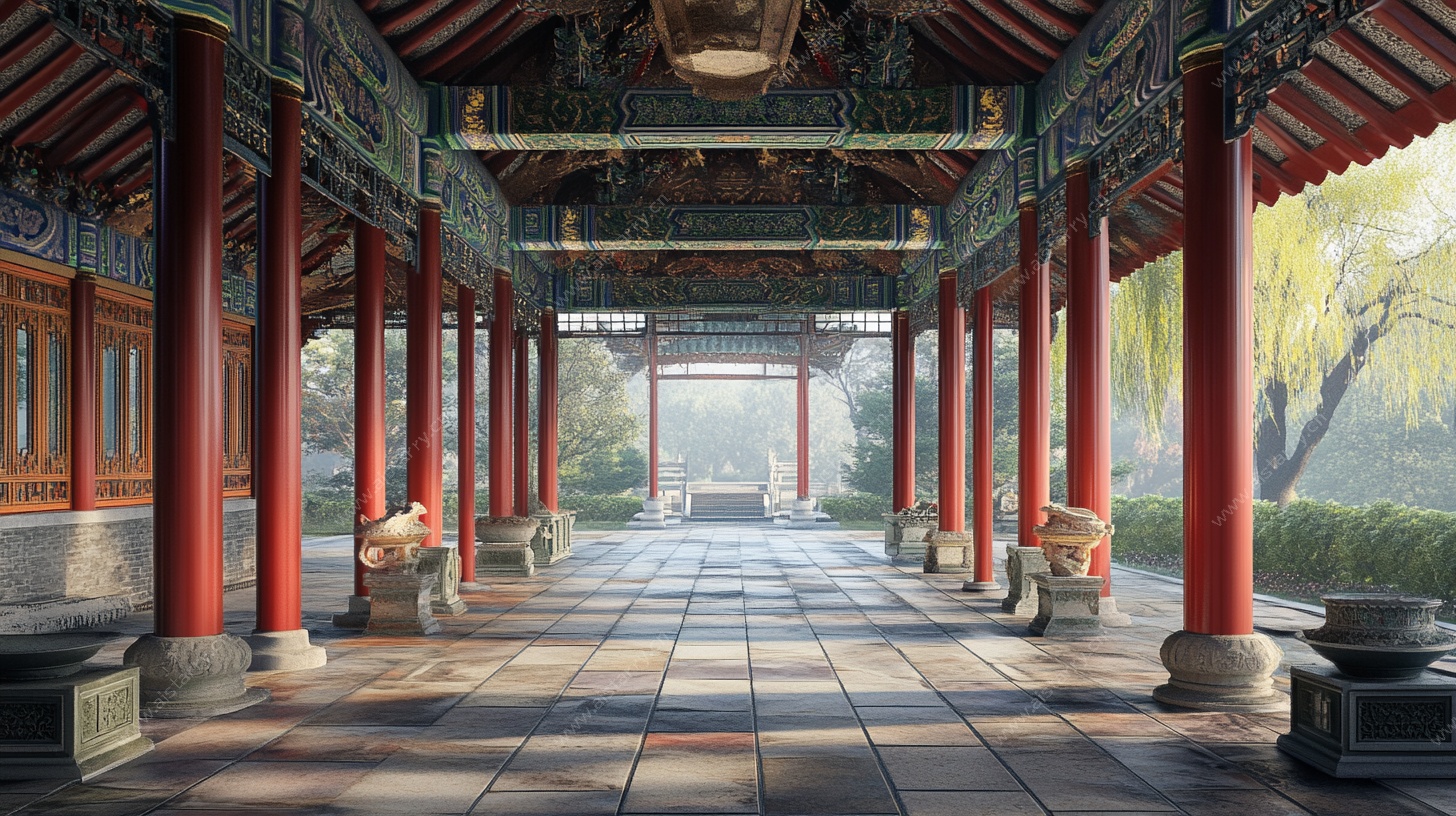 古典中式长廊美景