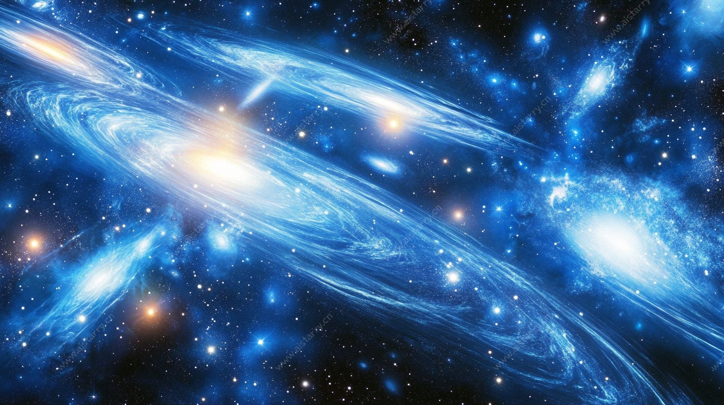 梦幻璀璨的宇宙星系图景