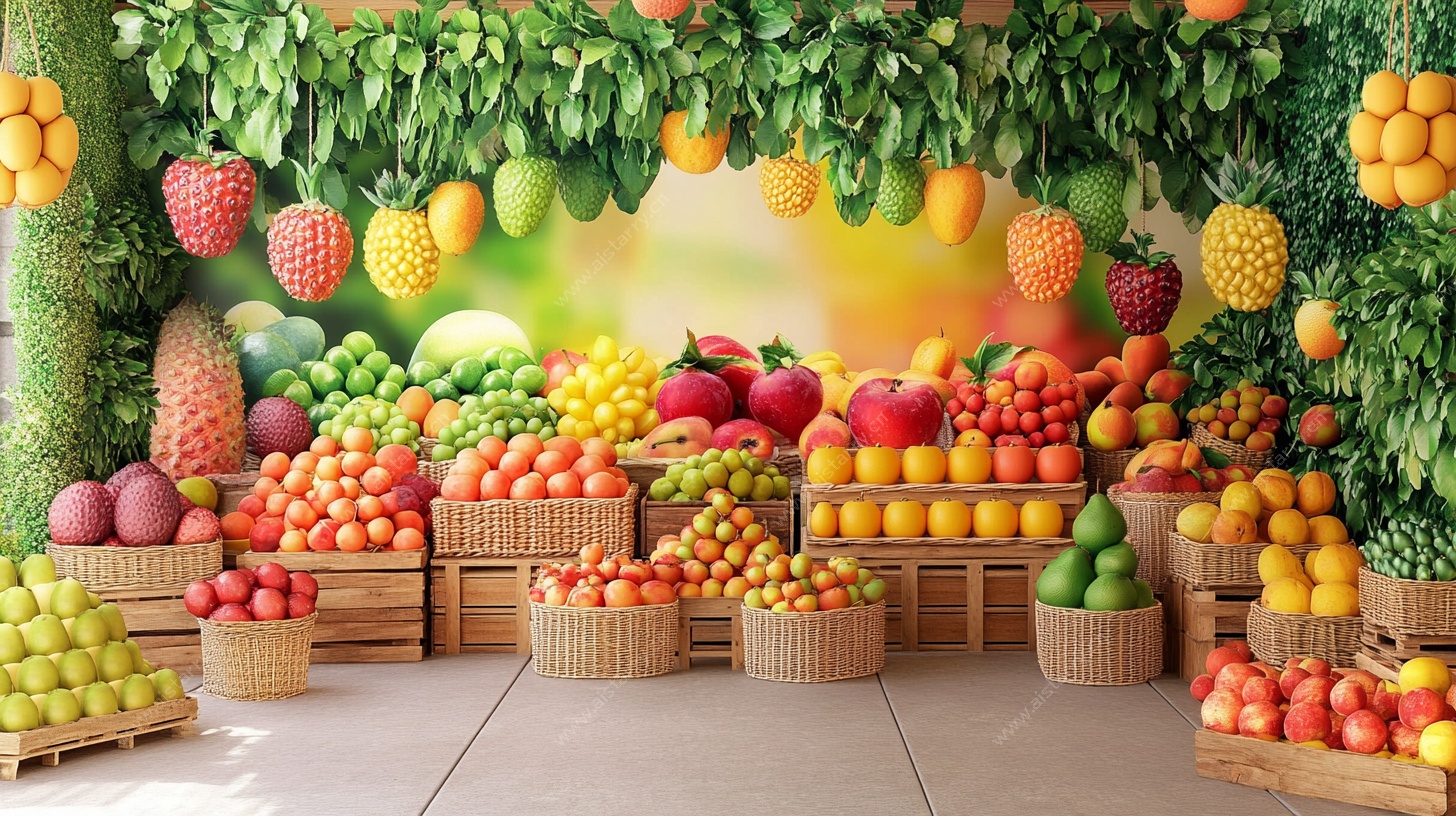 缤纷水果摊 营造清新氛围