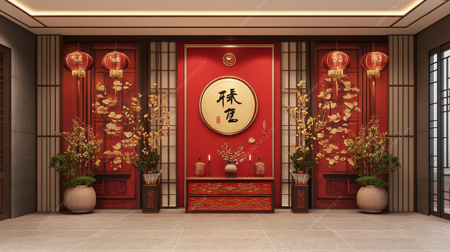 中式玄关装饰 典雅大气风