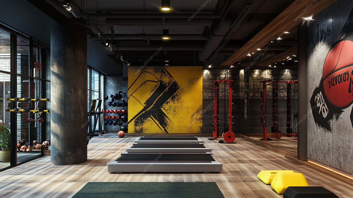 现代风格健身房室内场景