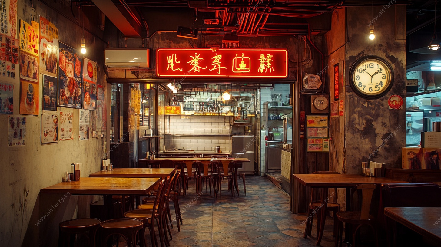 复古风港式茶餐厅内景