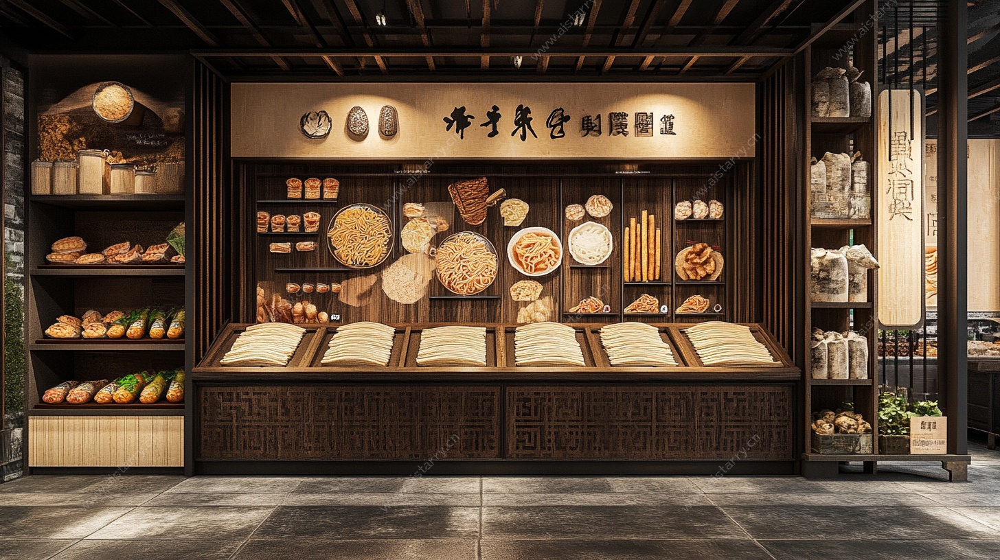 中式传统糕点店室内展示