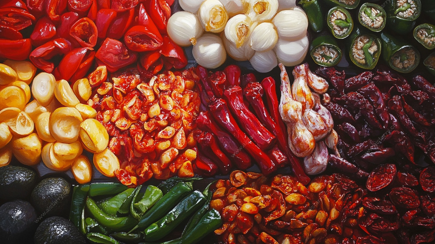 多彩辣椒等食材大集合