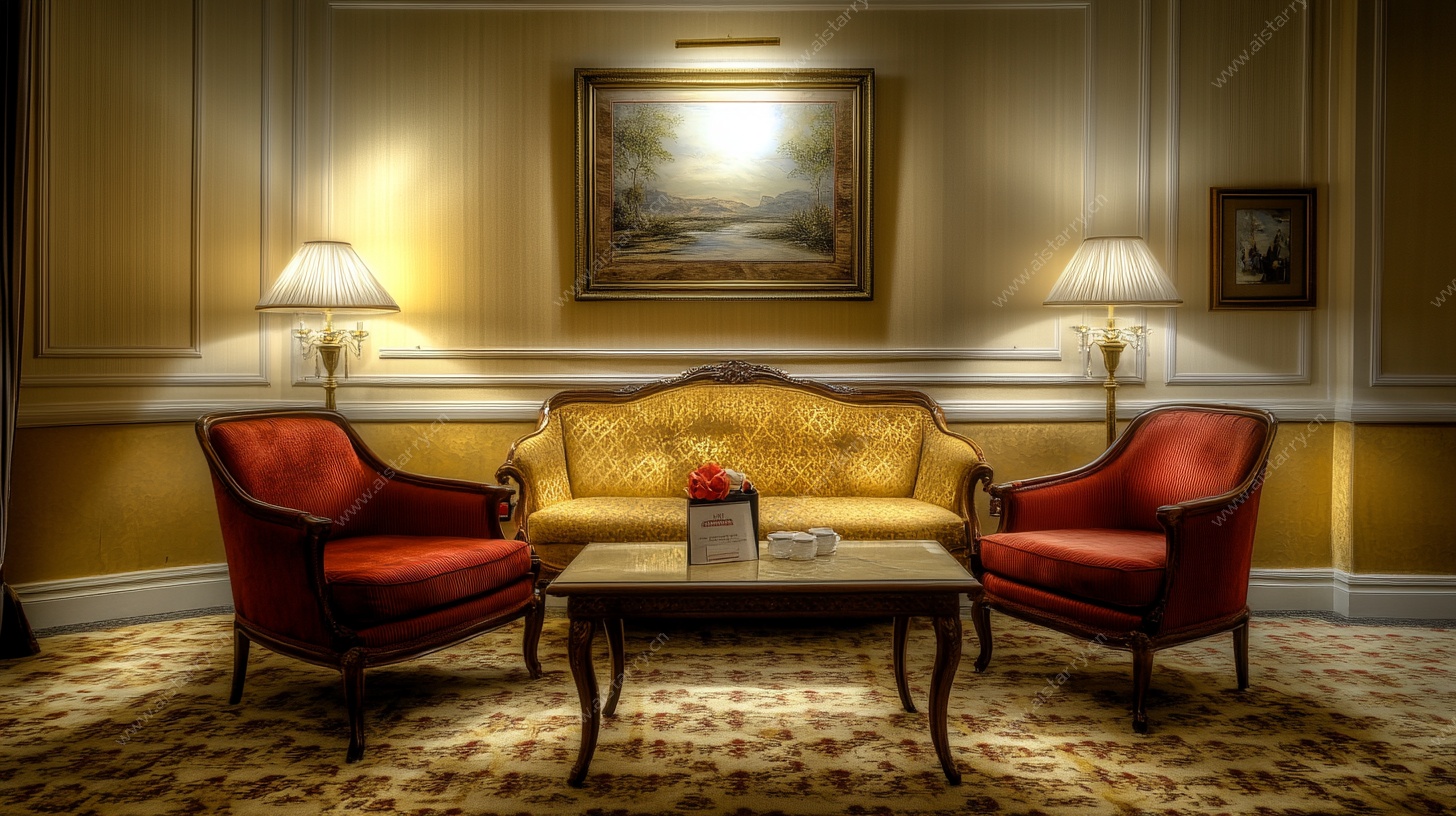 豪华典雅的客厅休息区